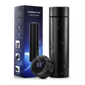 Termos inteligent 500 ml, cu afisaj LED pentru temperatura, filtru pentru ceai si capac etans, otel inoxidabil