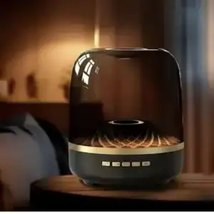 Boxa Bluetooth Big Diamond, portabila, 5W, lumina LED ambientala, baterie reincarcabila, USB/TF/AUX, negru